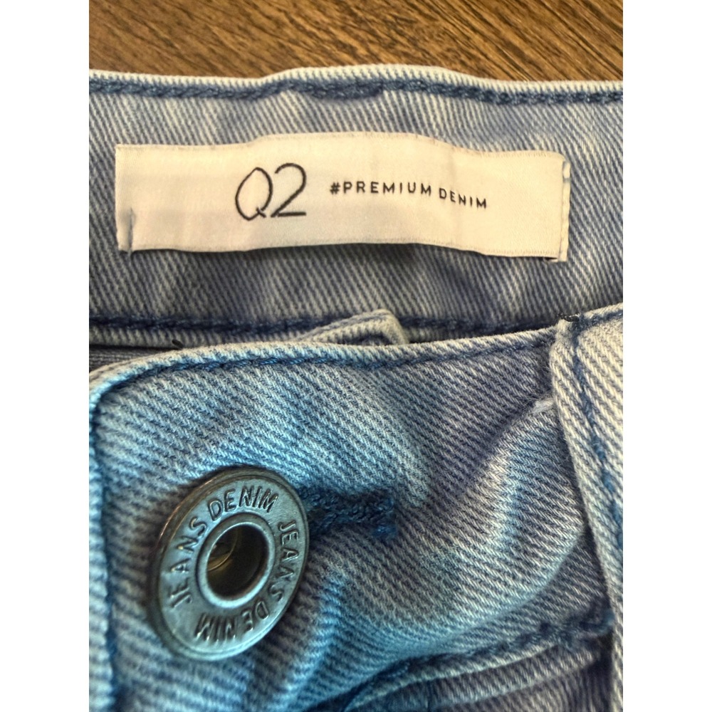 Q2 Premium Denim Womens Light Wash High Waisted Wide Leg Jeans Blue Size S/40 - Picture 4 of 8